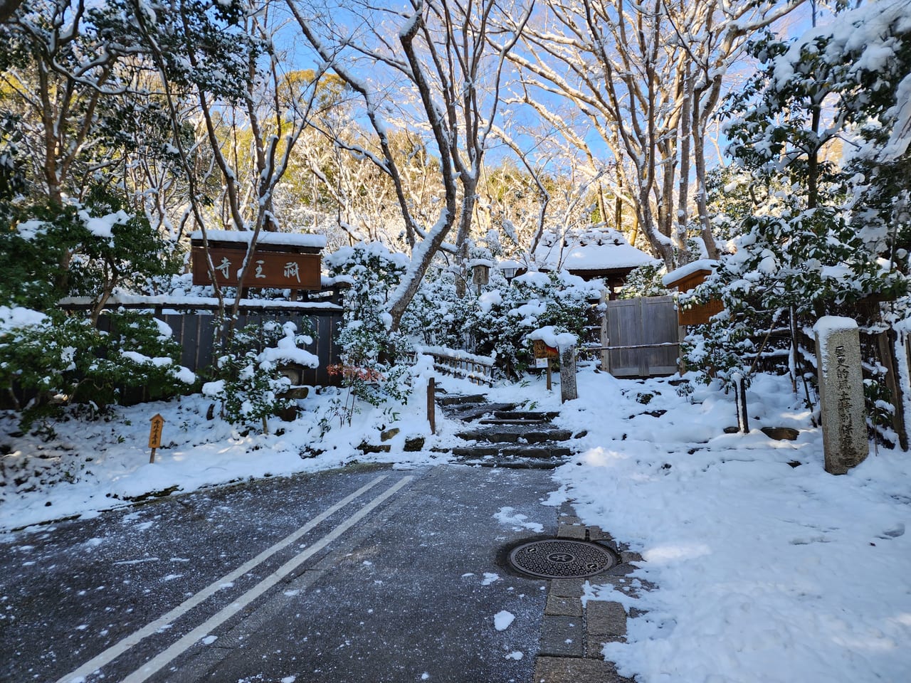 雪の祇王寺