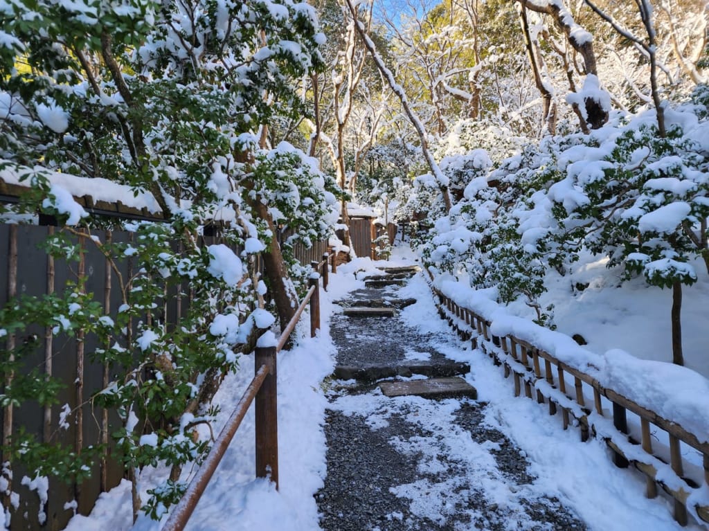 雪の祇王寺