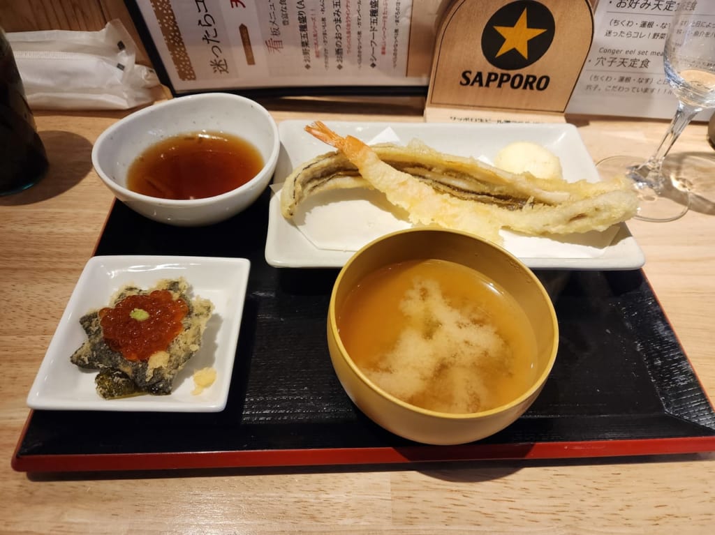 ワインと天ぷら